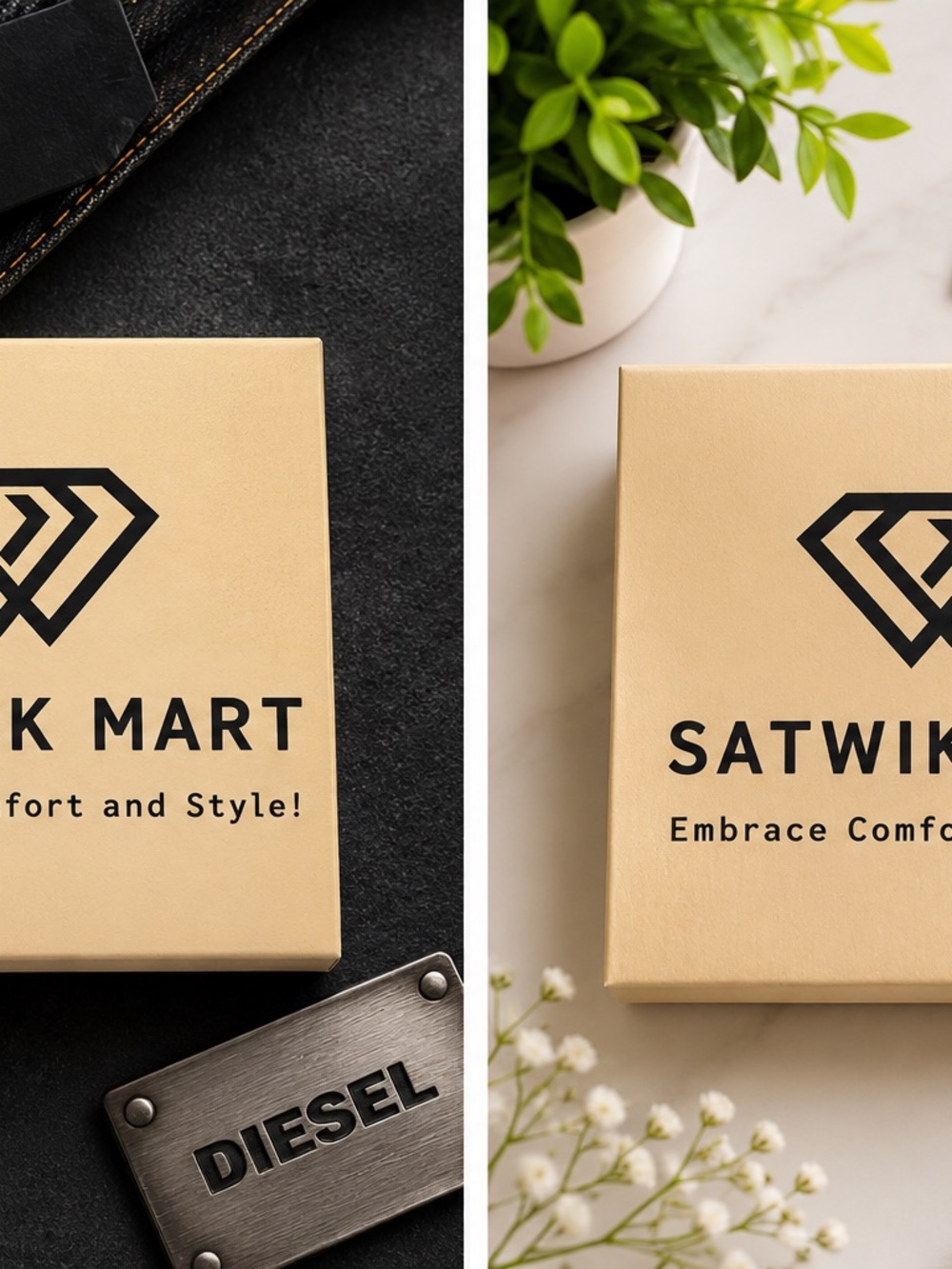 Beige Men's Key & Card Holder Box